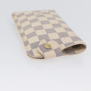 LOUIS VUITTON Damier Azur Etui A Lunettes MM Glasses Case N60025 LV Auth ki6584V-5