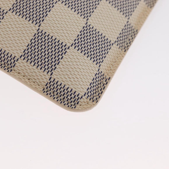 LOUIS VUITTON Damier Azur Etui A Lunettes MM Glasses Case N60025 LV Auth ki6584V