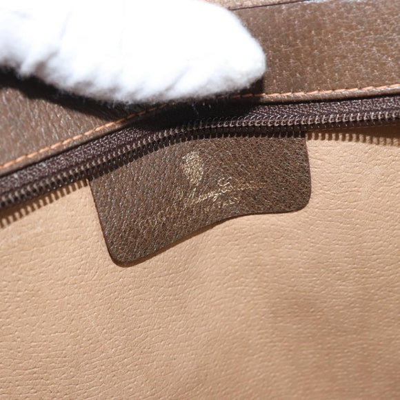 GUCCI GG Supreme Web Sherry Line Bag PVC Beige Gold 89 20 003 Auth ki6586A