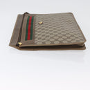GUCCI GG Supreme Web Sherry Line Bag PVC Beige Gold 89 20 003 Auth ki6586A-5