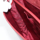CARTIER Shoulder Bag Leather Bordeaux Gold Auth ki6589-18