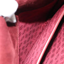 CARTIER Shoulder Bag Leather Bordeaux Gold Auth ki6589-19