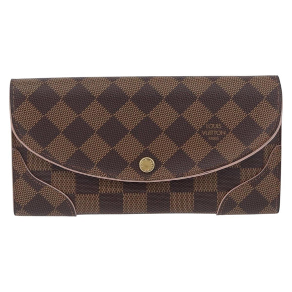 LOUIS VUITTON Damier Ebene Portefeuille Kaisa Long Wallet N61227 LV Auth ki6593