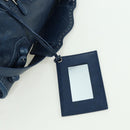 BALENCIAGA Giant City Hand Bag Leather 2way Blue Silver 258044 Auth ki6596SAM-19