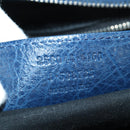 BALENCIAGA Giant City Hand Bag Leather 2way Blue Silver 258044 Auth ki6596SAM-11