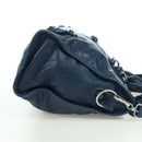 BALENCIAGA Giant City Hand Bag Leather 2way Blue Silver 258044 Auth ki6596SAM-4