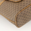 GUCCI Micro GG Supreme Tote Bag PVC Beige Gold Auth ki6597-14