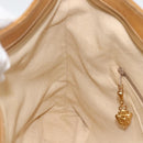 GUCCI Micro GG Supreme Tote Bag PVC Beige Gold Auth ki6597-20