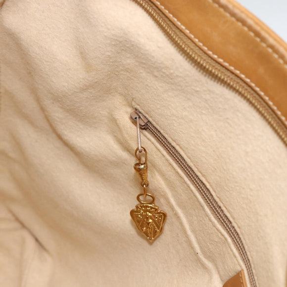 GUCCI Micro GG Supreme Tote Bag PVC Beige Gold Auth ki6597