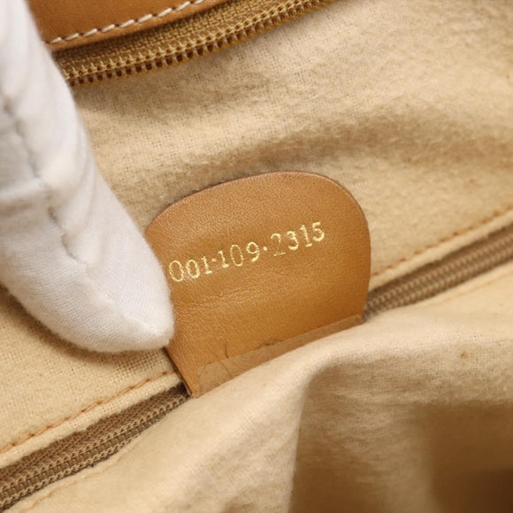 GUCCI Micro GG Supreme Tote Bag PVC Beige Gold Auth ki6597