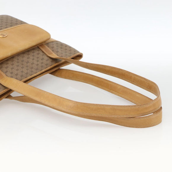 GUCCI Micro GG Supreme Tote Bag PVC Beige Gold Auth ki6597