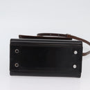 Salvatore Ferragamo Gancini Bag Patent leather 2way Black Silver Auth ki6599-6