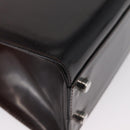 Salvatore Ferragamo Gancini Bag Patent leather 2way Black Silver Auth ki6599-18