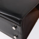 Salvatore Ferragamo Gancini Bag Patent leather 2way Black Silver Auth ki6599-19