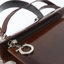 Salvatore Ferragamo Gancini Bag Patent leather 2way Black Silver Auth ki6599-10