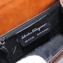 Salvatore Ferragamo Gancini Bag Patent leather 2way Black Silver Auth ki6599-12