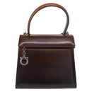 Salvatore Ferragamo Gancini Bag Patent leather 2way Black Silver Auth ki6599-13