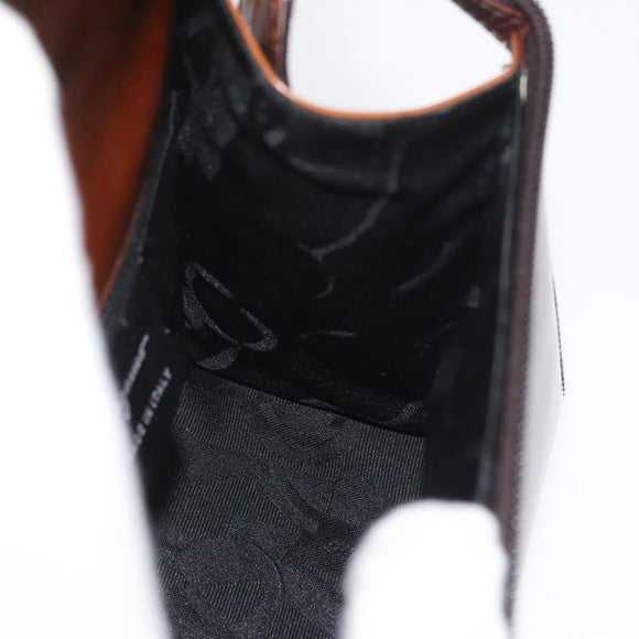 Salvatore Ferragamo Gancini Bag Patent leather 2way Black Silver Auth ki6599