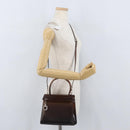 Salvatore Ferragamo Gancini Bag Patent leather 2way Black Silver Auth ki6599-25
