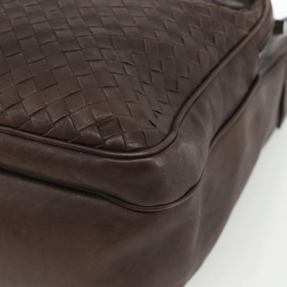 BOTTEGA VENETA INTRECCIATO Shoulder Bag Leather Brown 189225 Auth ki6600