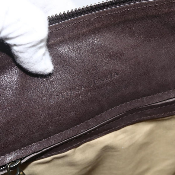 BOTTEGA VENETA INTRECCIATO Shoulder Bag Leather Brown 189225 Auth ki6600