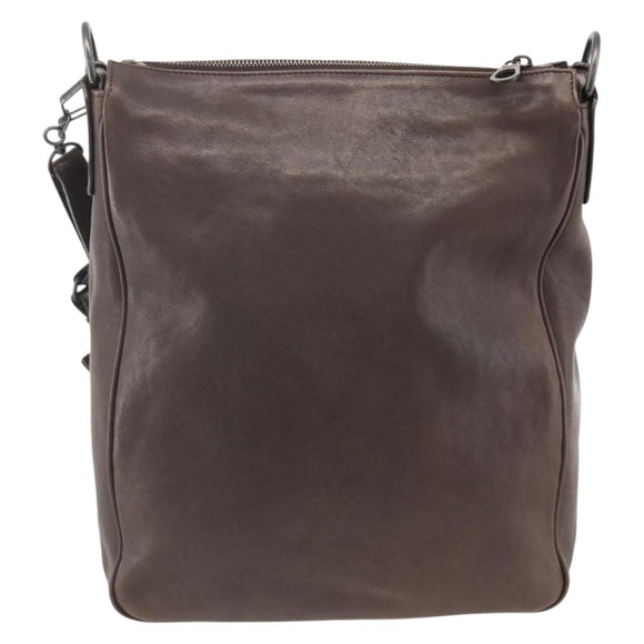 BOTTEGA VENETA INTRECCIATO Shoulder Bag Leather Brown 189225 Auth ki6600