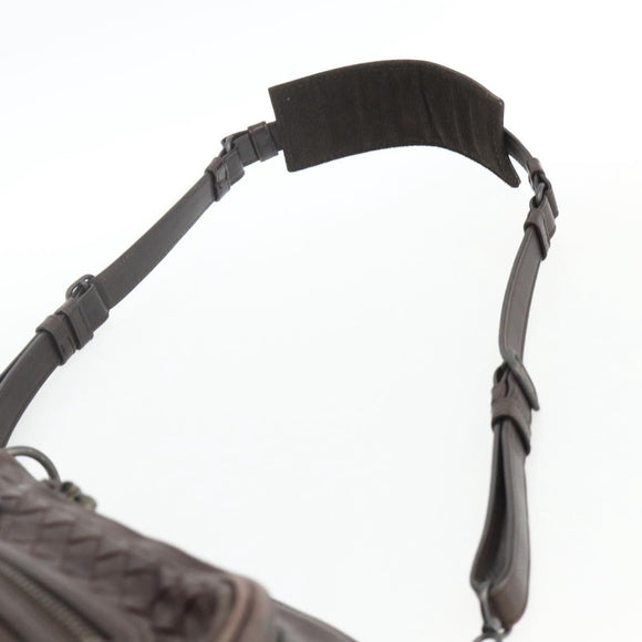 BOTTEGA VENETA INTRECCIATO Shoulder Bag Leather Brown 189225 Auth ki6600