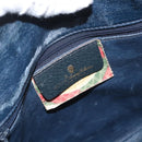 GUCCI GG Supreme Sherry Line Hand Bag PVC Navy Gold Red 41 02 079 Auth ki6604-19