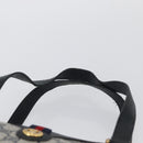 GUCCI GG Supreme Sherry Line Hand Bag PVC Navy Gold Red 41 02 079 Auth ki6604-8