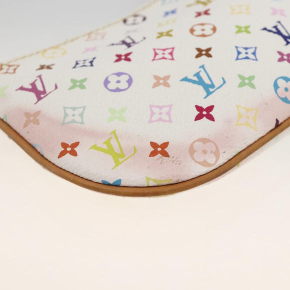 LOUIS VUITTON Monogram Multicolor Pochette MM Buideltje Wit M60028 LV Auth ki6606A
