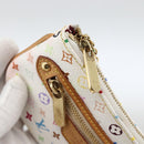 LOUIS VUITTON Monogram Multicolor Pochette MM Buideltje Wit M60028 LV Auth ki6606A-14
