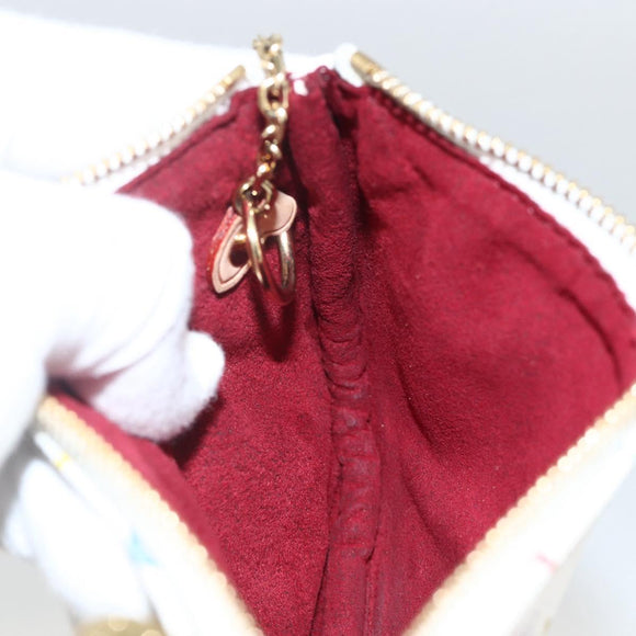 LOUIS VUITTON Monogram Multicolor Pochette MM Buideltje Wit M60028 LV Auth ki6606A