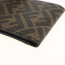 FENDI Zucca Canvas Wallet Black Brown Auth ki6612V-10