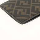 FENDI Zucca Canvas Wallet Black Brown Auth ki6612V-11