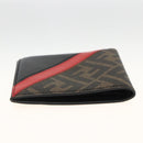 FENDI Zucca Canvas Wallet Black Brown Auth ki6612V-6