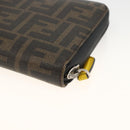 FENDI Zucca Canvas Langbörse Schwarz Braun Auth ki6613V-15