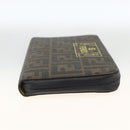 FENDI Zucca Canvas Langbörse Schwarz Braun Auth ki6613V-4