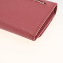 PRADA Long Wallet Safiano leather Pink Silver Auth ki6614-15