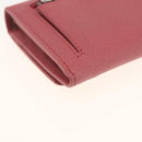 PRADA Long Wallet Safiano leather Pink Silver Auth ki6614-16