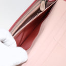 PRADA Long Wallet Safiano leather Pink Silver Auth ki6614-20