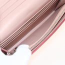 PRADA Long Wallet Safiano leather Pink Silver Auth ki6614-21