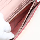 PRADA Long Wallet Safiano leather Pink Silver Auth ki6614-10
