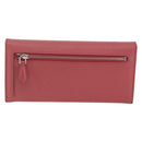 PRADA Long Wallet Safiano leather Pink Silver Auth ki6614-2