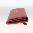 PRADA Long Wallet Safiano leather Pink Silver Auth ki6614-4