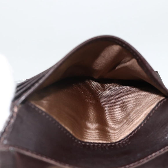 FENDI Zucca Canvas Geldbörse Schwarz Braun Auth ki6616V