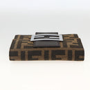 FENDI Zucca Canvas Geldbörse Schwarz Braun Auth ki6616V-5