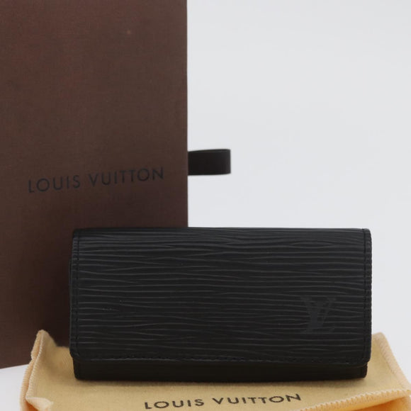 LOUIS VUITTON Epi Multicles 4 Schlüsselmäppchen Schwarz M63822 LV Auth ki6617