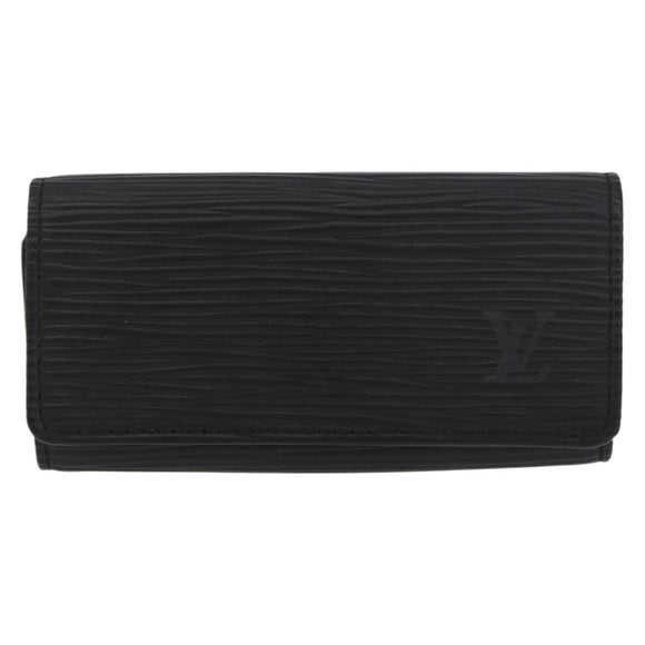 LOUIS VUITTON Epi Multicles 4 Schlüsselmäppchen Schwarz M63822 LV Auth ki6617