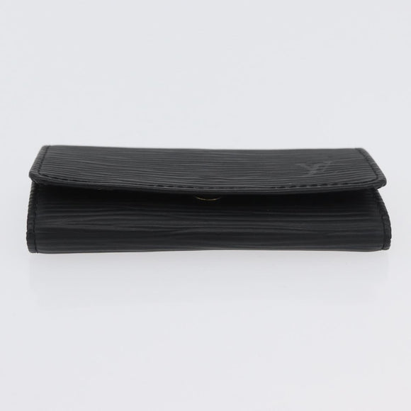 LOUIS VUITTON Epi Multicles 4 Schlüsselmäppchen Schwarz M63822 LV Auth ki6617