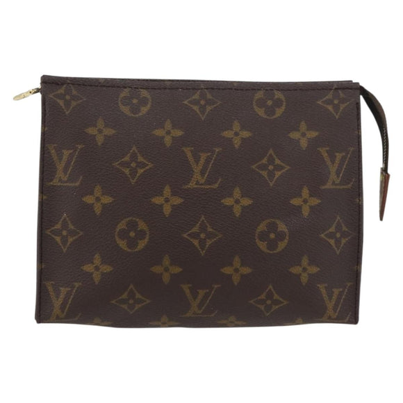 LOUIS VUITTON Monogram Poche Toilette 19 Pouch M47544 LV Auth ki6623